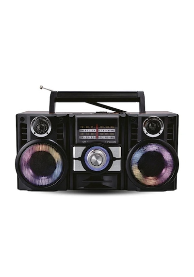 Radyo & Rgb Led Disko Işıklı Nostaljik Bluetooth Özellikli Hoparlör 4 Bantlı Şarj Edilebilir Speaker