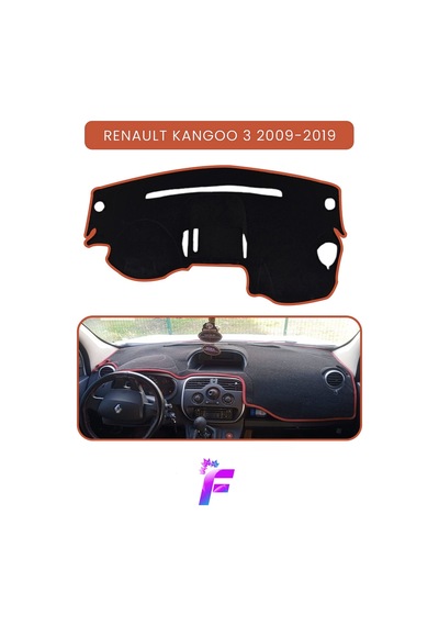 Renault Kangoo 3 2009-2019 Torpido Örtüsü Güneşten Korur Kolay Montaj Tam Uyum Kaymaz A40 Kahverengi
