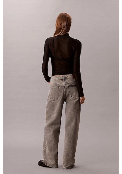 Calvin Klein Geniş Paça Grey Sterling Kadın Gri Jeans Lv047d834g-0sl Gri