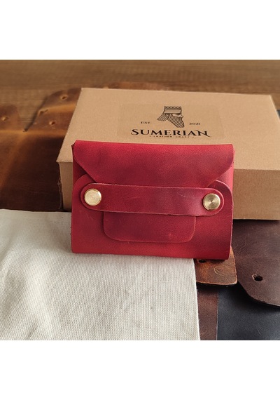 Sumerian Leather Craft Minimalist Deri Kartlık