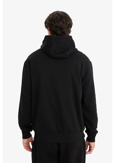 Defacto Regular Fit Kapüşonlu Basic Düz Sweatshirt X8283az25aubk81 Siyah