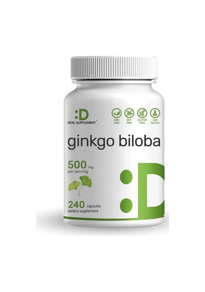 Ginkgo Biloba 500mg Per Serving, 240 Capsules