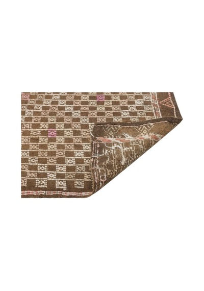 El Dokuması Vintage Yün-pamuk Geometric Halı 36551 147 X 264 Cm Çok Renkli