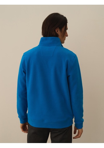 Xint Mavi Pamuk Dokulu Regular Fit Sweatshirt 300290