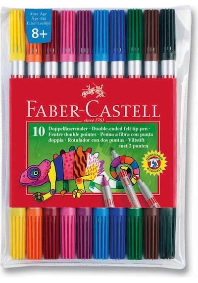 Faber-Castell Çift Uçlu Keçeli Kalem 10'lu