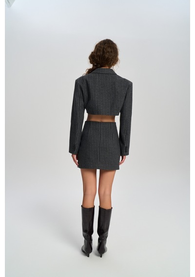 Mai Studios Co. Mai Collection Elegant Antrasit Ceket-etek Takım Antrasit