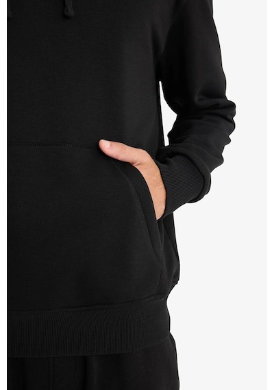 Defacto Regular Fit Kapüşonlu Basic Düz Sweatshirt X8283az25aubk81 Siyah