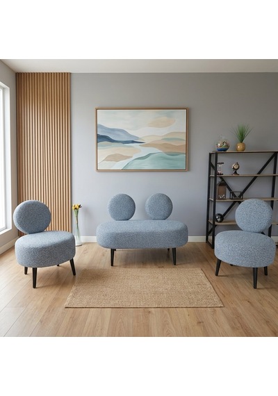 Dünya 2+1+1 Buklet Kumaş Balkon Ofis İş Yeri Çay Seti Koltuk Bekleme Takımı - Ahşap Ayak - Gri Dünya 2+1+1 Buklet Kumaş Balkon Ofis İş Yeri Çay Seti Koltuk Bekleme Takımı - Ahşap Ayak - Gri
