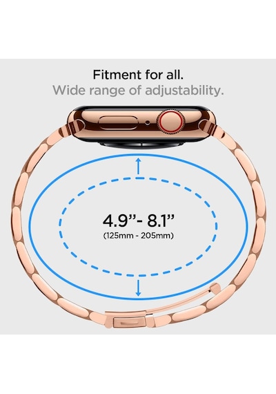 Apple Watch 42mm Seri 12/11/10 İle Uyumlu Kordon Kayış Band Modern Fit Rose Gold - 061mp25944 Çok Renkli