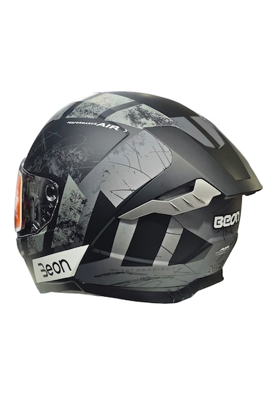 Beon B507 Full Face Kapalı Motosiklet Kaskı Gri - Siyah
