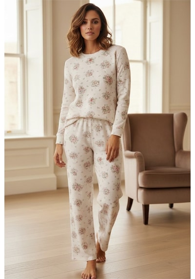 Siyah İnci Yumuşak Tuşe Kışlık Fitilli Pamuklu Örme Pijama Takım 7956 Pembe Büyük Çiçek Siyah İnci Yumuşak Tuşe Kışlık Fitilli Pamuklu Örme Pijama Takım 7956 Pembe Büyük Çiçek
