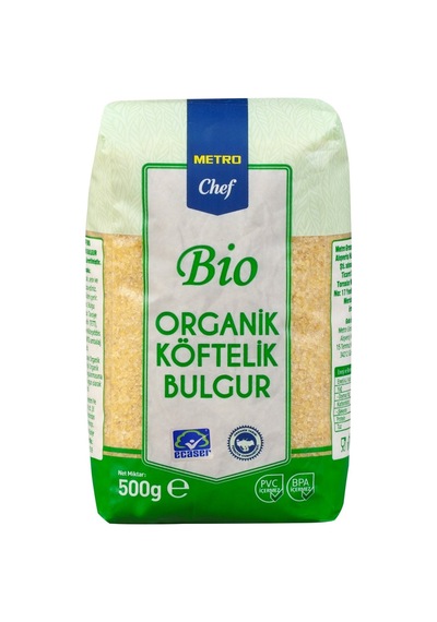 Metro Chef Bio Köftelik Bulgur 500 G Organik Sert Buğday 4'li Avantaj Paketi - 4 Adet Tarı