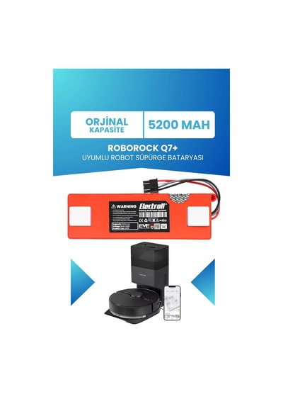 Roborock Q7+ Batarya 5200mah Pil Robot Süpürge Bataryası