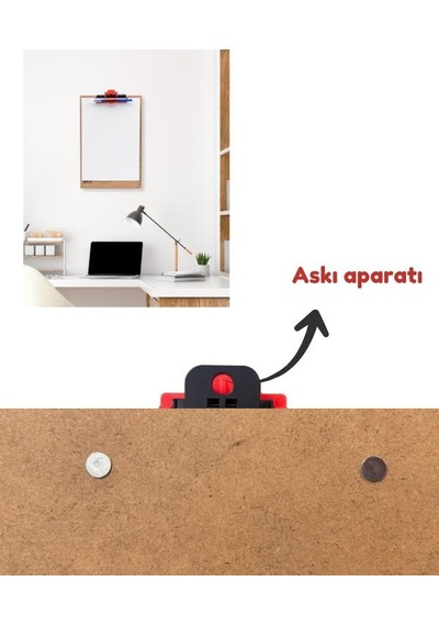 Temel A4 Ve A5 Ahşap Sekreterlik Otomatik Mekanizmalı Kalem Tutma Aparatlı 2li Set