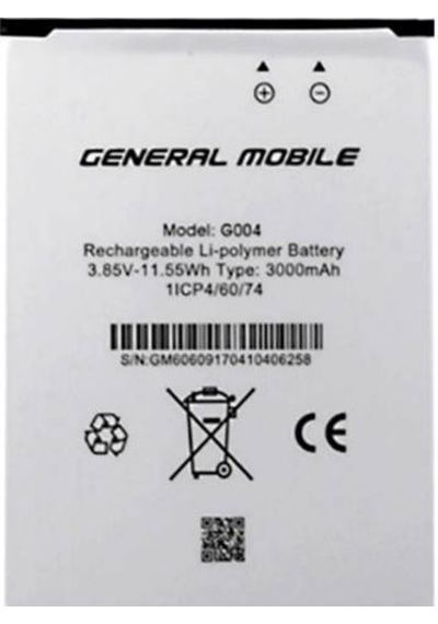 General Mobile Gm6 A Kalite Batarya G004 - 3000 Mah Gns2686076