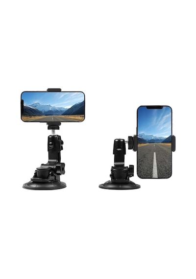 Ayrex Coverzone Vantuzlu Kamera Ve Telefon Tutucu Aparat 1/4 Vida Uyumlu Çok Açılı Ayarlanabilir Tripod Bağlant