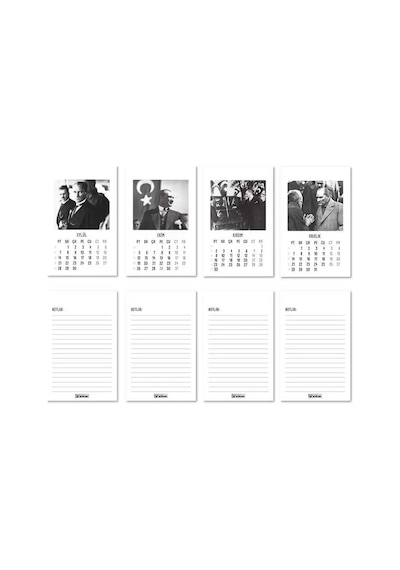 Atatürk Fotoğraflı 2027 Masa Takvimi Haftalık Planlayıcılı