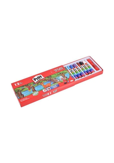 12 Li Karton Kutu Boya Çok Renkli