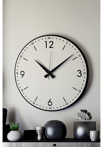 Dekoratif Yeni Modern Rasalhague Ahşap Duvar Saati 48cm Siyah - Beyaz Dekoratif Yeni Modern Rasalhague Ahşap Duvar Saati 48cm Siyah - Beyaz