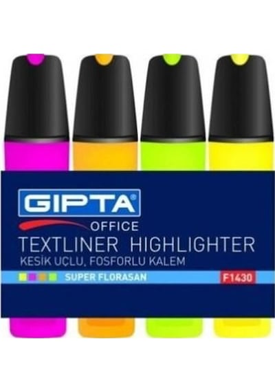 Gıpta Fosforlu Kalem Neon 4'lü Diğer