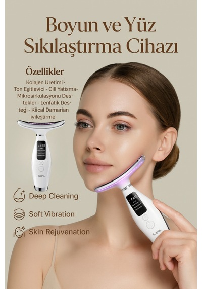 Yüz Ve Boyun Kırşıklık Giderici/yüz Masaj/cihazı Gıdık, Sarkma Giderici Taşınabilir Şarjlı