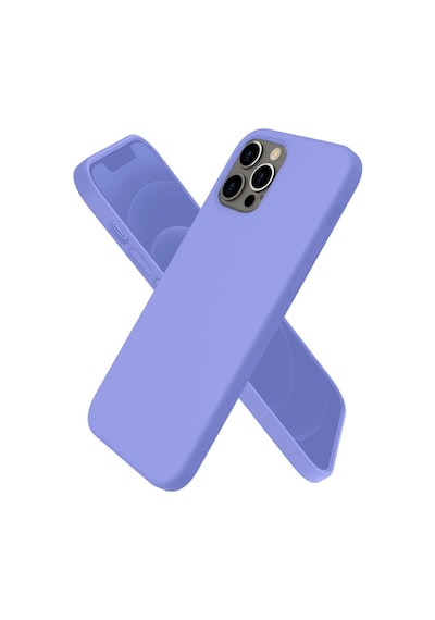 Apple Uyumlu iPhone 12 Pro Kılıf First Silikon Lila/