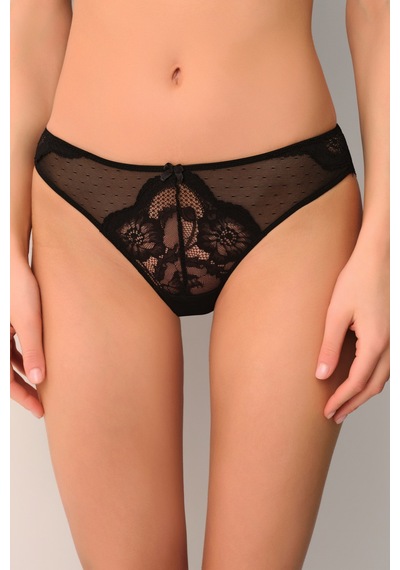 Suwen Vivienne Dantelli Slip Külot St4450601012 Siyah