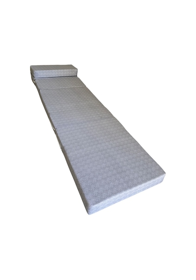 Tek Kişilik Katlanır Koltuk Katlanır Yatak Kanepe Yer Yatağı Tek Kişilik Gri-65x160x10 Cm