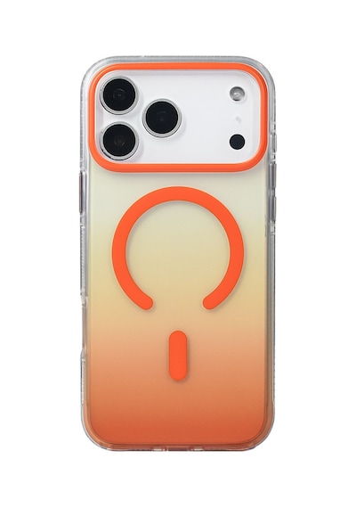 Subutu Apple Uyumlu iPhone 17 Pro Max Kılıf M-safe Şarj Özellikli Transparan Renk Geçişli Sbt Toros Kapak - Gri Gri