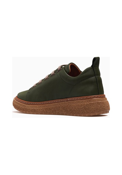 Mammamia Kadın Deri Günlük Sneaker Ayakkabı 26y D26ya-7750 Haki Haki