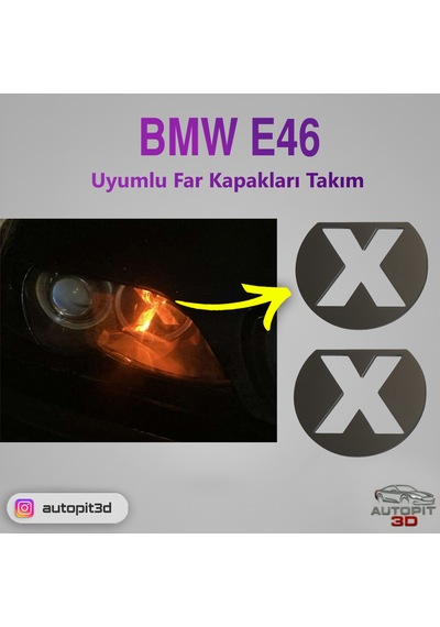 Bmw E46 Uyumlu X Far Kapakları Takım Far Kapakları