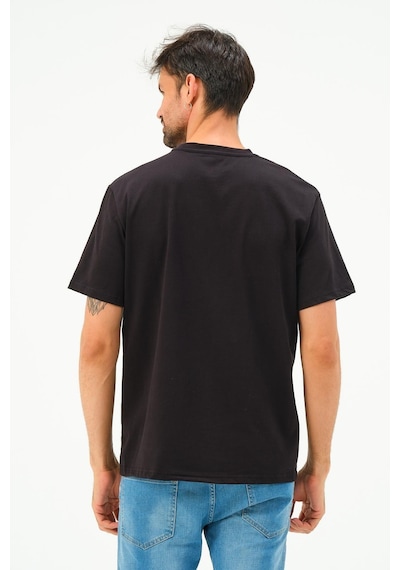 Rich Erkek Oversize Pamuk Tişört T-shirt SIYAH