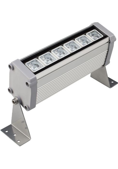 20 Cm Wallwasher Led Bina Dış Duvar Aydınlatma Boyama Mavi Işık Gri