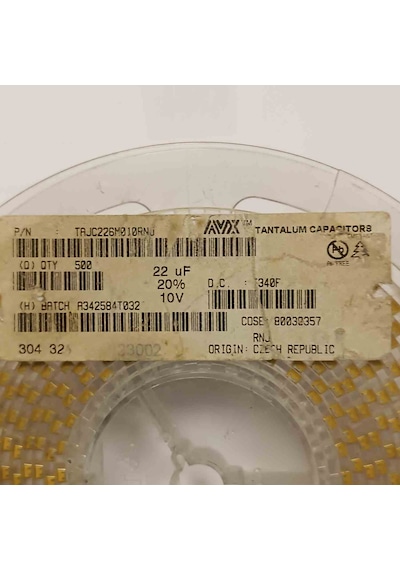 Tajc226m010rnj 22mf 10v C Avx Tantal Kondansatör 50 Adet
