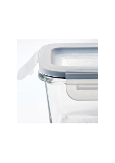 3 Adet Cam Saklama Kabı Seti 180 Ml, Kare-vakumlu Mini Kaplar 7009