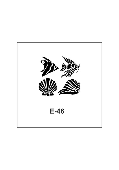 E-46 Artebella Stencil 10X10 Cm