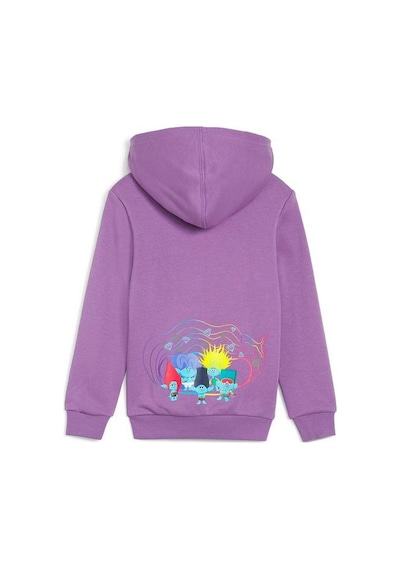 Puma Puma X Trolls Erkek Çocuk Mor Kapüşonlu Sweatshirt