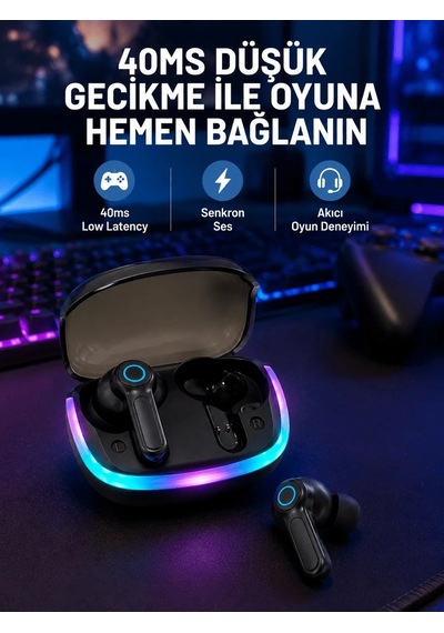 Lb Rgb Şarj Kutulu Tws Kablosuz Kulaklık Bluetooth 5.4 Hd Voice Type-c Şarj Destekli