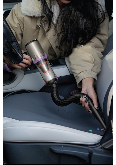 Auhma Ahv-29 Kablosuz Araç Süpürgesi 220w 22000pa Güçlü Vakum & Üfleme Özellikli Şarjlı Oto Süpürge Gri
