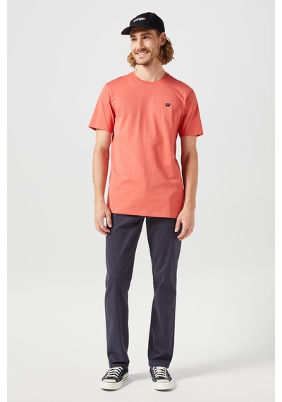 Lee Wrangler Wrangler Bisiklet Yaka T-shirt Kiremit Erkek Kısa Kol T-shirt 000000000101982682
