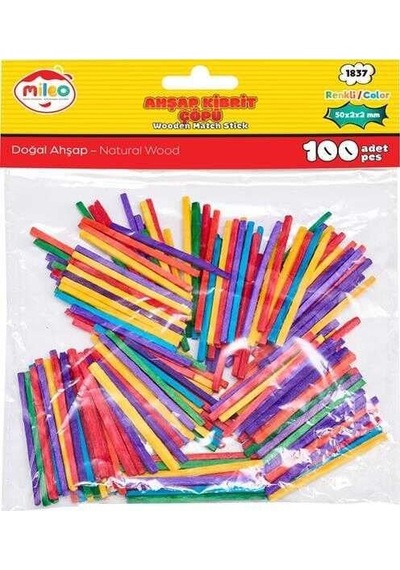 Mas Mileo 1837 Ahşap Çubuk-kibrit Çöpü 2x2x50 Mm-renkli