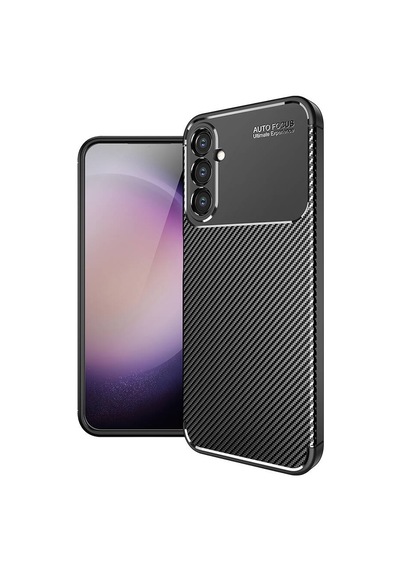 Coverzone Galaxy S24 İle Uyumlu Silikon Kılıf Kamera Korumalı Karbon Tpu Brimstone Ultra Slim Fit Delux Siyah