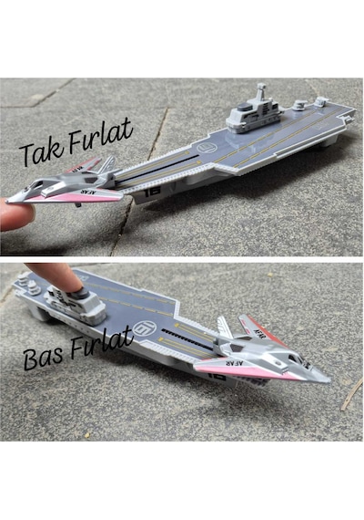 Oyuncak Uçaklı Savaş Gemisi Askeri Kruvazör 9 Parça Uçak Fırlatır Gemi Destroyer Kruvazör Jet Uçağı