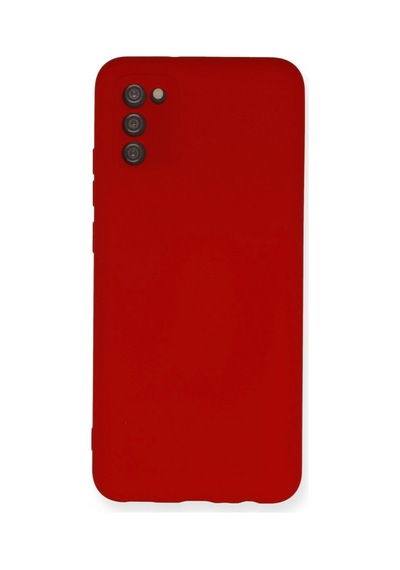 Samsung Galaxy A03s Kılıf Nano İçi Kadife Silikon - Kırmızı Diğer