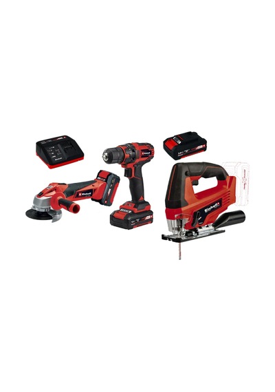 Einhell KİT5 18V Şarjlı Taşlama + Şarjlı Matkap + Şarjlı Dekupaj Testere Set
