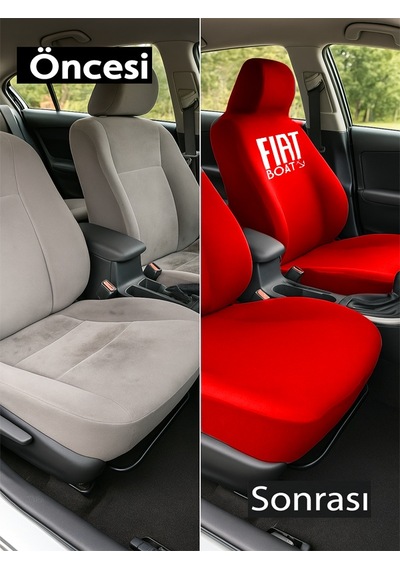 Aracinizin İcini Yenileyen Fiat Linea İle Uyumlu Oto Koltuk Kilifi İle Her Detay Ozel Kırmızı