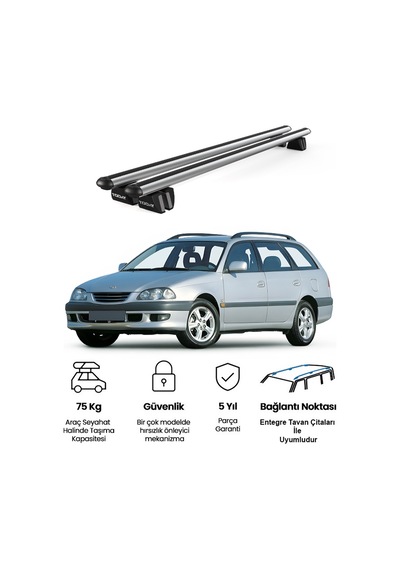 Pençe Toyota Avanssis Wagon 1998-2008 Uyumlu Gri Ara Atkı Port Bagaj Tavan Barı