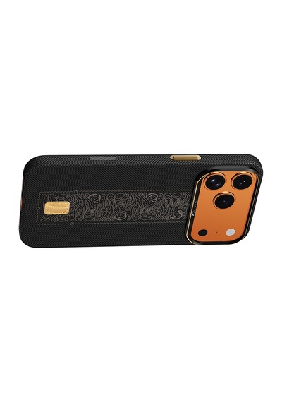 İphone 17 Pro Uyumlu Kılıf M-safe Şarj Özellikli Raptic Aramid Skin Rise Serisi Kapak Siyah