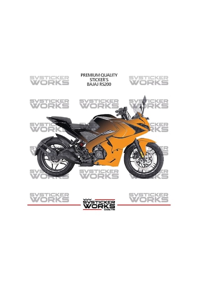 Bajaj Rs200 Kaplama Sticker Çift Renk Motor Kaplama Modeli Hazır Kit Yüksek Kalite 60622184