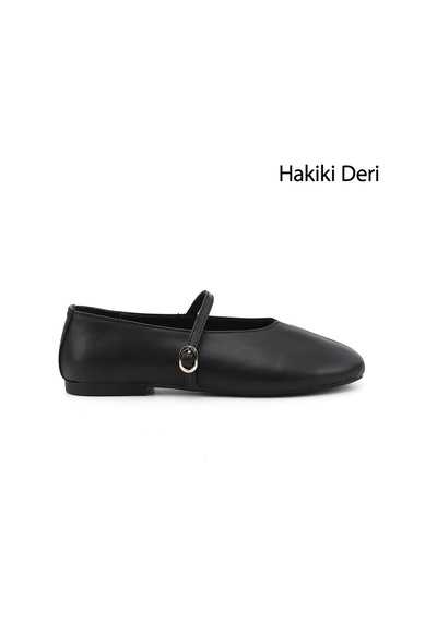 Gönderir Kadın Siyah Mary Jane Hakiki Deri Babet Ddza88035839